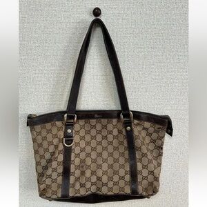 Gucci Tan and Brown Signature Tote